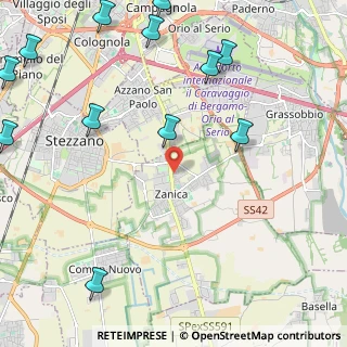 Mappa Via Mozart, 24050 Zanica BG, Italia (3.1325)