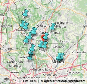 Mappa Via Don Giovanni Minzoni, 20831 Seregno MB, Italia (6.47833)