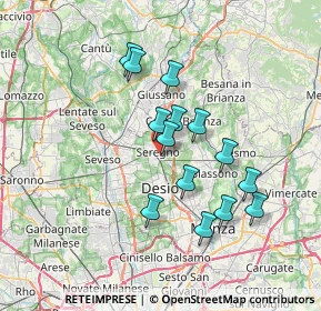 Mappa Via Don Giovanni Minzoni, 20831 Seregno MB, Italia (6.07929)