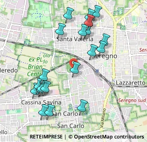 Mappa Via Crocefisso, 20831 Seregno MB, Italia (1.048)