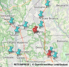 Mappa Via Zara, 20831 Seregno MB, Italia (4.73417)