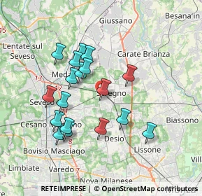 Mappa Via Zara, 20831 Seregno MB, Italia (3.26389)