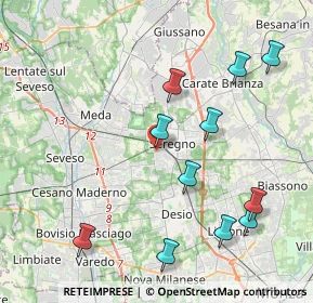 Mappa Via Crocefisso, 20831 Seregno MB, Italia (4.48636)