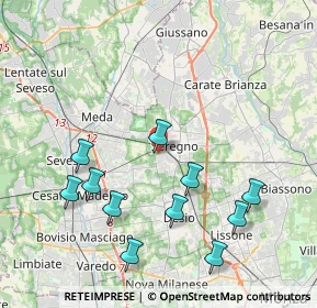 Mappa Via Crocefisso, 20831 Seregno MB, Italia (4.29909)