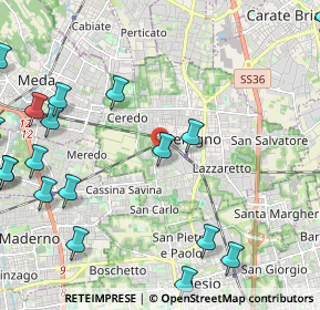 Mappa Via Crocefisso, 20831 Seregno MB, Italia (3.03222)