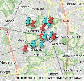 Mappa Via Crocefisso, 20831 Seregno MB, Italia (1.22143)
