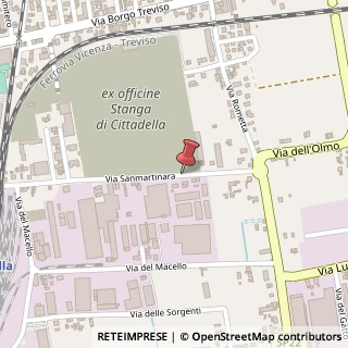 Mappa Via Sanmartinara, 65, 35013 Cittadella, Padova (Veneto)