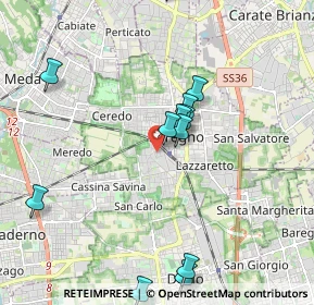Mappa Via Trento, 20831 Seregno MB, Italia (2.09417)