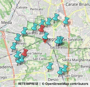 Mappa Via Trento, 20831 Seregno MB, Italia (1.9815)