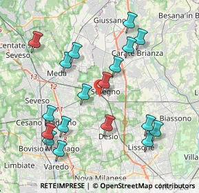 Mappa Via Trento, 20831 Seregno MB, Italia (4.19833)