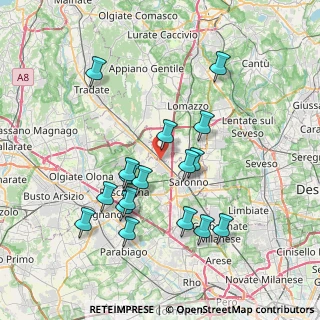 Mappa Via Luigi Pirandello, 21040 Gerenzano VA, Italia (7.28765)