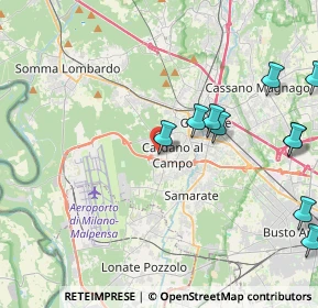 Mappa Via Carreggia, 21010 Cardano Al Campo VA, Italia (5.56667)
