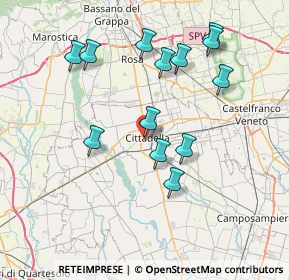 Mappa Via Alfieri Vittorio, 35013 Cittadella PD, Italia (7.39462)