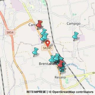 Mappa Via Borgo Padova, 31023 Resana TV, Italia (0.9015)