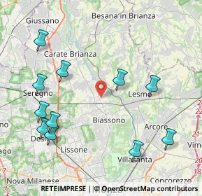 Mappa Via Roma, 20845 Sovico MB, Italia (4.74818)