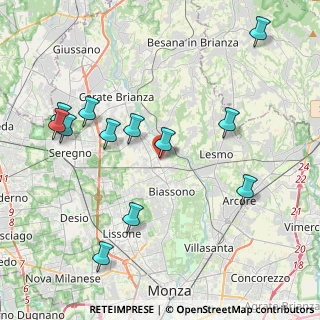 Mappa Via Roma, 20845 Sovico MB, Italia (4.48667)
