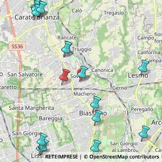 Mappa Via Roma, 20845 Sovico MB, Italia (3.23722)