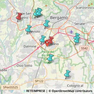Mappa Via Carlo Cattaneo, 24040 Stezzano BG, Italia (4.42833)