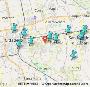 Mappa Contrada Vittorio Veneto, 35019 Tombolo PD, Italia (2.16545)