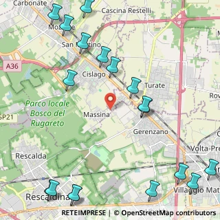 Mappa Via Massina, 22078 Turate CO, Italia (3.075)