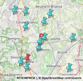 Mappa Via Donatori di Sangue, 20845 Sovico MB, Italia (4.46231)