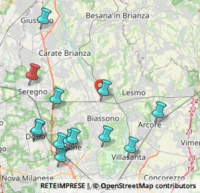 Mappa Via Donatori di Sangue, 20845 Sovico MB, Italia (4.98077)