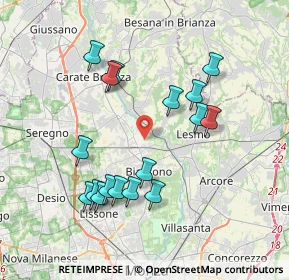 Mappa Via Donatori di Sangue, 20845 Sovico MB, Italia (3.70765)