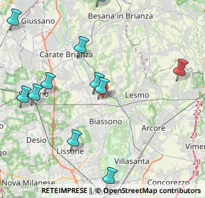 Mappa Via Donatori di Sangue, 20845 Sovico MB, Italia (4.85727)