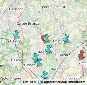 Mappa Via Donatori di Sangue, 20845 Sovico MB, Italia (5.32636)