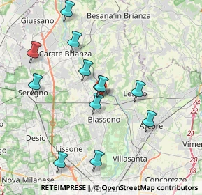 Mappa Via Donatori di Sangue, 20845 Sovico MB, Italia (3.75583)