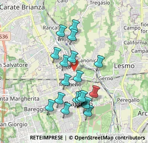 Mappa Via Donatori di Sangue, 20845 Sovico MB, Italia (1.689)