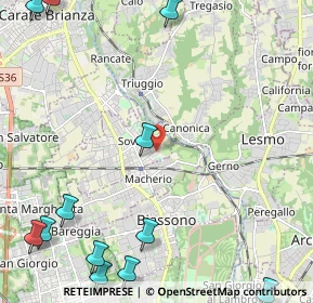 Mappa Via Donatori di Sangue, 20845 Sovico MB, Italia (3.42917)