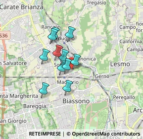 Mappa Via Donatori di Sangue, 20845 Sovico MB, Italia (1.20455)