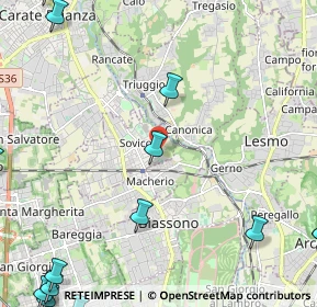 Mappa Via Donatori di Sangue, 20845 Sovico MB, Italia (3.76)