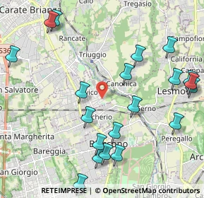 Mappa Via Donatori di Sangue, 20845 Sovico MB, Italia (2.5025)