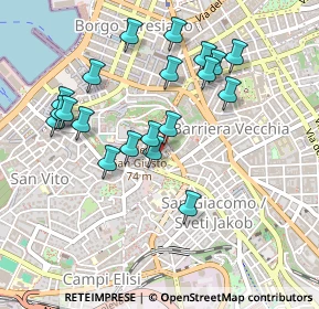 Mappa Via Antonio Pacinotti, 34131 Trieste TS, Italia (0.461)