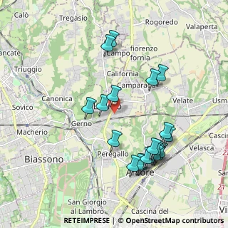 Mappa Via Giuseppe Parini, 20855 Lesmo MB, Italia (1.9915)