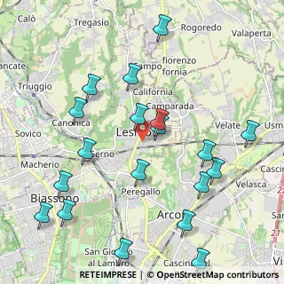 Mappa Via Giuseppe Parini, 20855 Lesmo MB, Italia (2.4825)