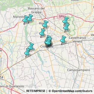 Mappa Riva Ospedale, 35013 Cittadella PD, Italia (5.29214)