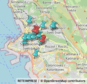 Mappa Via fra Pace da Vedano, 34141 Trieste TS, Italia (1.15125)