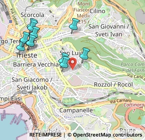 Mappa Via fra Pace da Vedano, 34141 Trieste TS, Italia (1.05909)