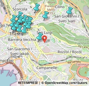Mappa Via fra Pace da Vedano, 34141 Trieste TS, Italia (1.229)
