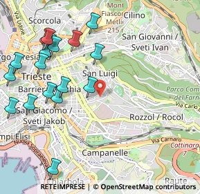 Mappa Via fra Pace da Vedano, 34141 Trieste TS, Italia (1.24611)