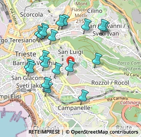 Mappa Via fra Pace da Vedano, 34141 Trieste TS, Italia (0.9715)