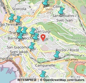 Mappa Via fra Pace da Vedano, 34141 Trieste TS, Italia (1.16308)