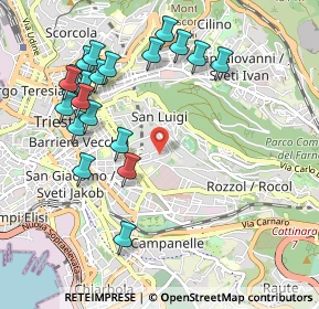 Mappa Via fra Pace da Vedano, 34141 Trieste TS, Italia (1.0925)