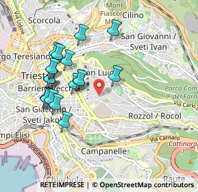 Mappa Via fra Pace da Vedano, 34141 Trieste TS, Italia (0.917)