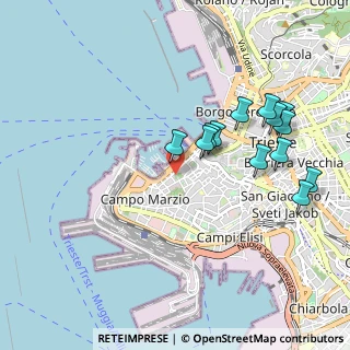 Mappa Via Corti, 34123 Trieste TS, Italia (0.98154)