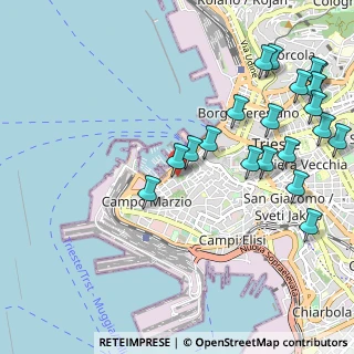 Mappa Trieste, 34123 Trieste TS, Italia (1.2595)