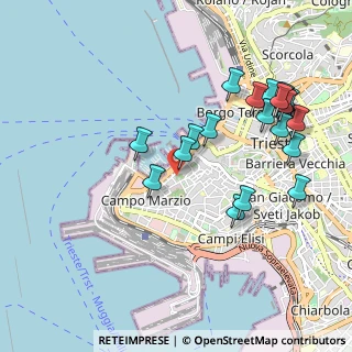 Mappa Via Corti, 34123 Trieste TS, Italia (1.0505)